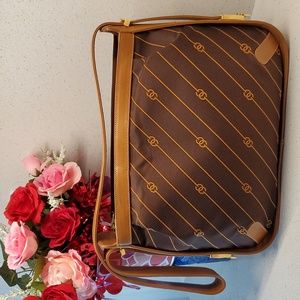 RARE GUCCI Canvas-Leather crossbody bag